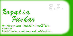 rozalia puskar business card